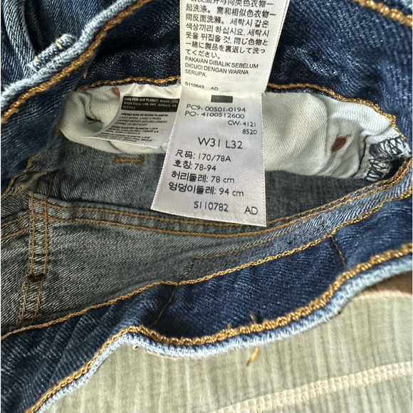 Levi's 501 Men's Straight Leg Classic Button Fly Denim Blue Jeans 31W 32L* - Picture 6 of 8